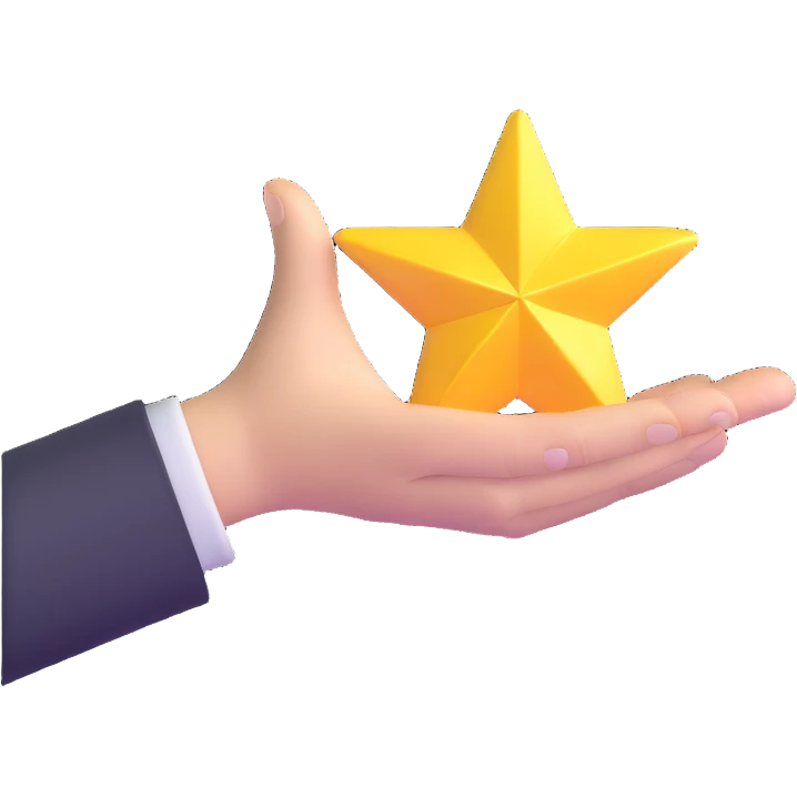 thumbs up with a four-pointed sparkle star, modern and friendly emoji