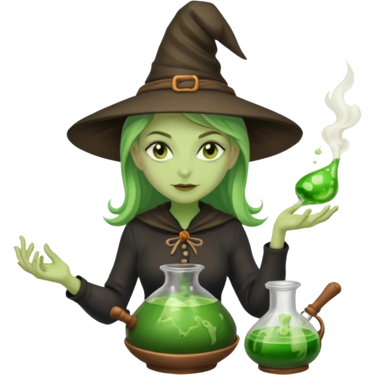 green witch cooking potion emoji
