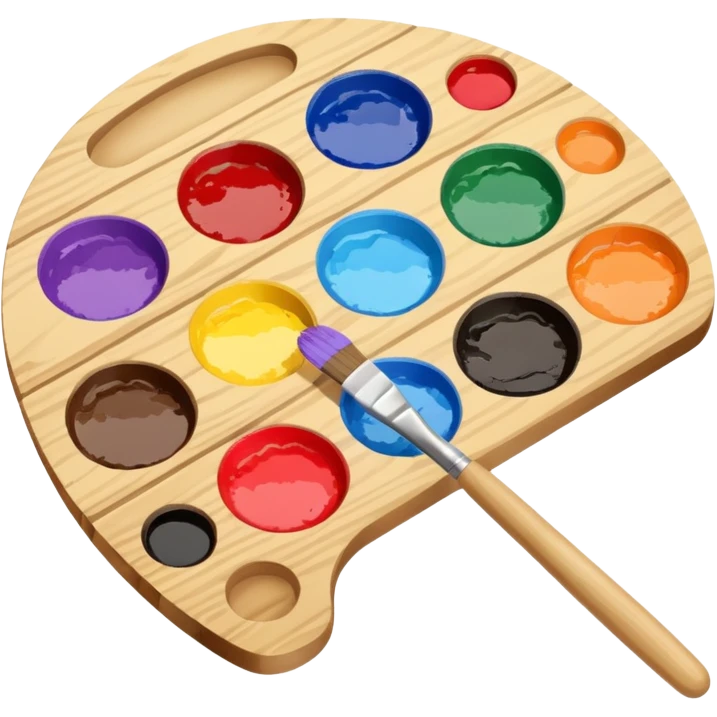 Palette with brushes emoji