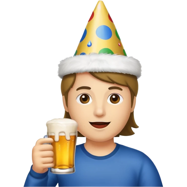 Party with beer emoji