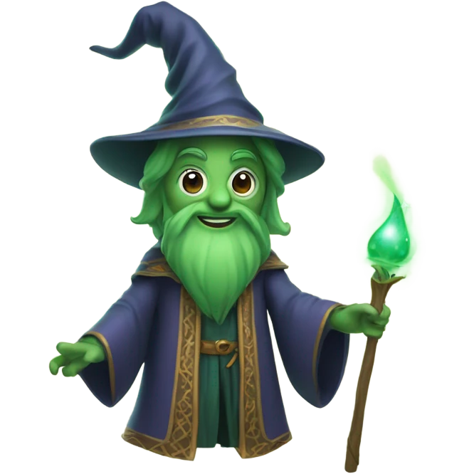 Green face wizard of oz emoji