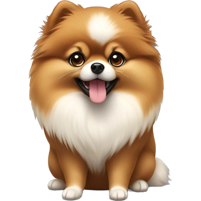 Tricolor pomeranian emoji