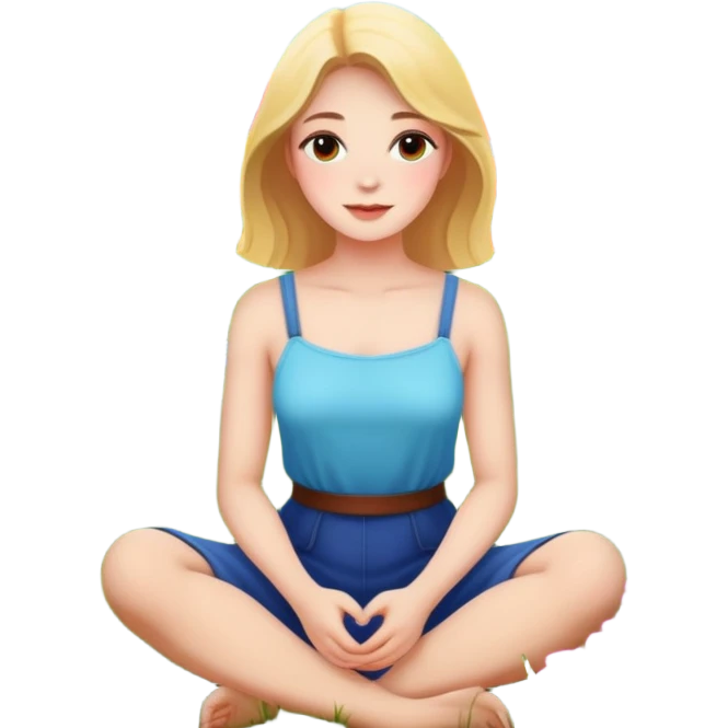 A women sitting in flowers emoji