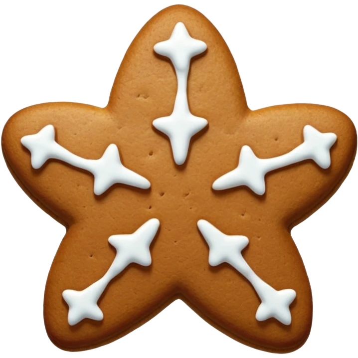 gingerbread cookie in star shape emoji