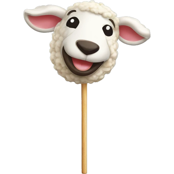 Roasted lamb on a stick horizontal emoji