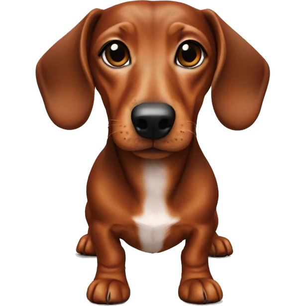 The dachshund is red emoji