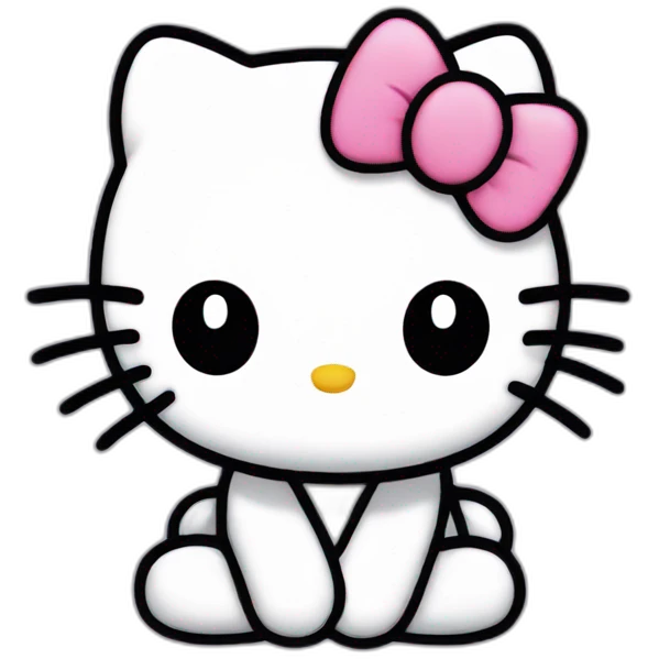 Hello kitty sad tear running down emoji