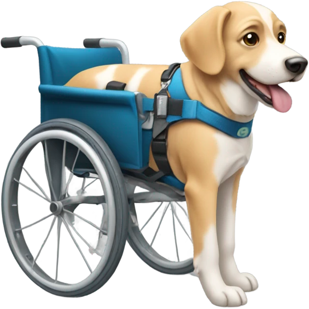 Wheel chair dog emoji