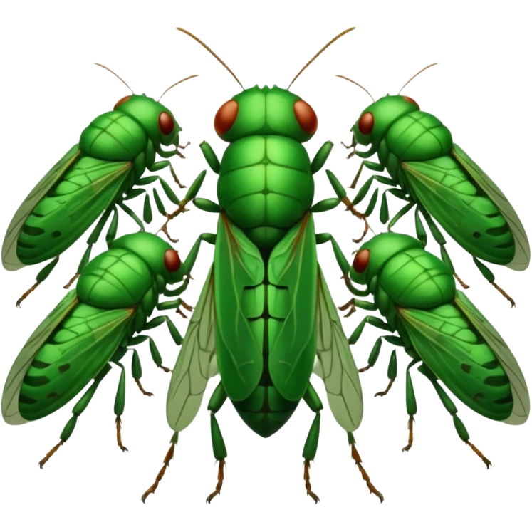 Marching cicadas emoji
