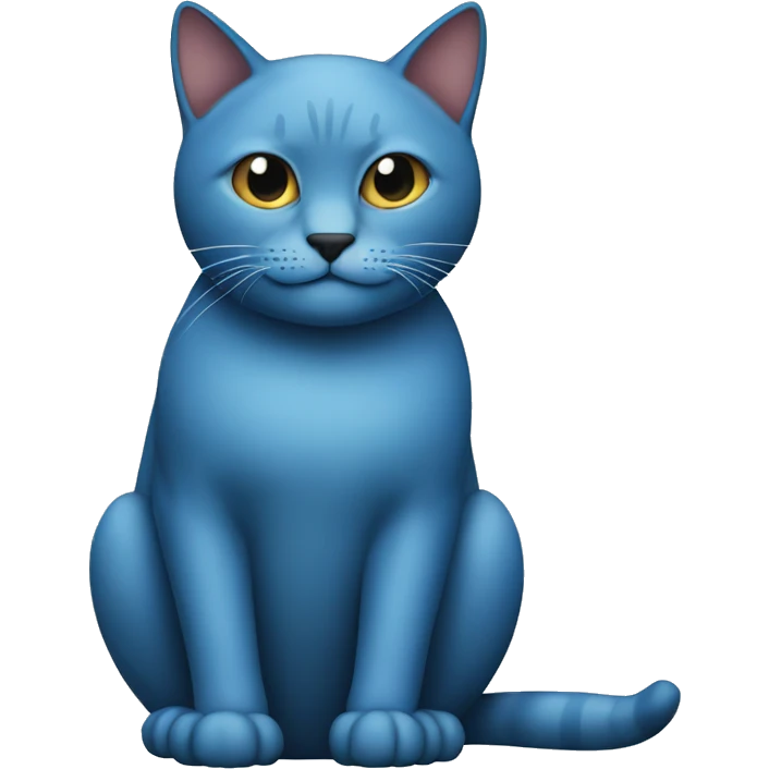 A slay blue cat emoji