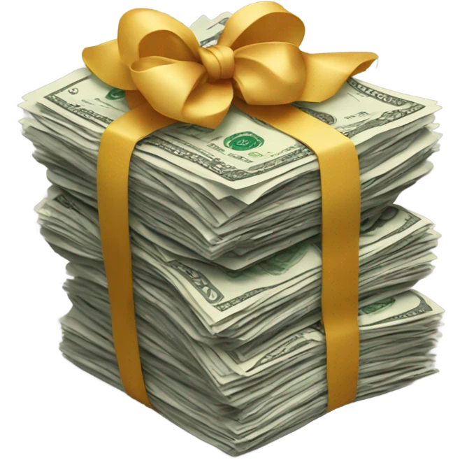 Money with a bow emoji