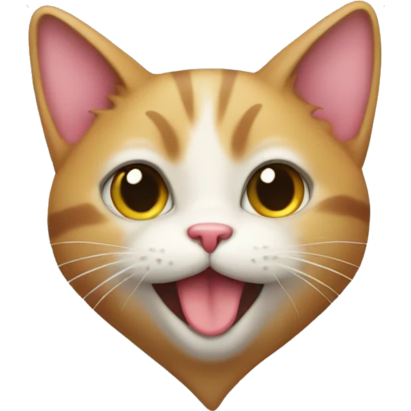 A cat with heart emoji