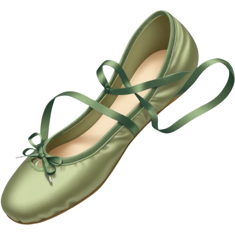 Khaki satin ballet shoes emoji
