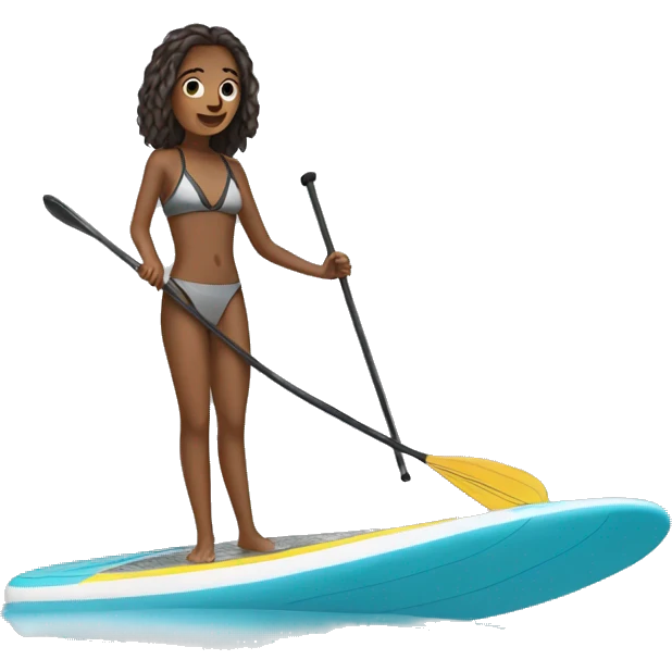 Girl paddle board emoji