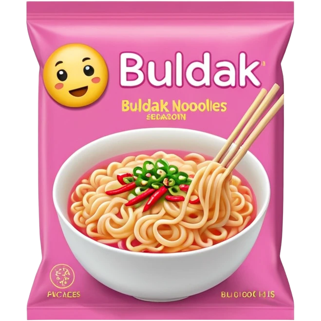 Buldak noodles packet pink original  emoji