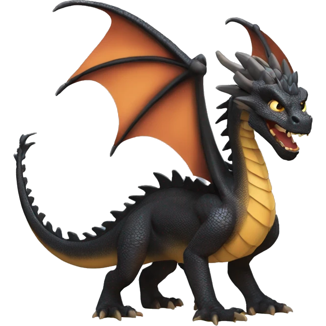 Dragón Furia nocturna de la película como entrenar a tu dragón  emoji