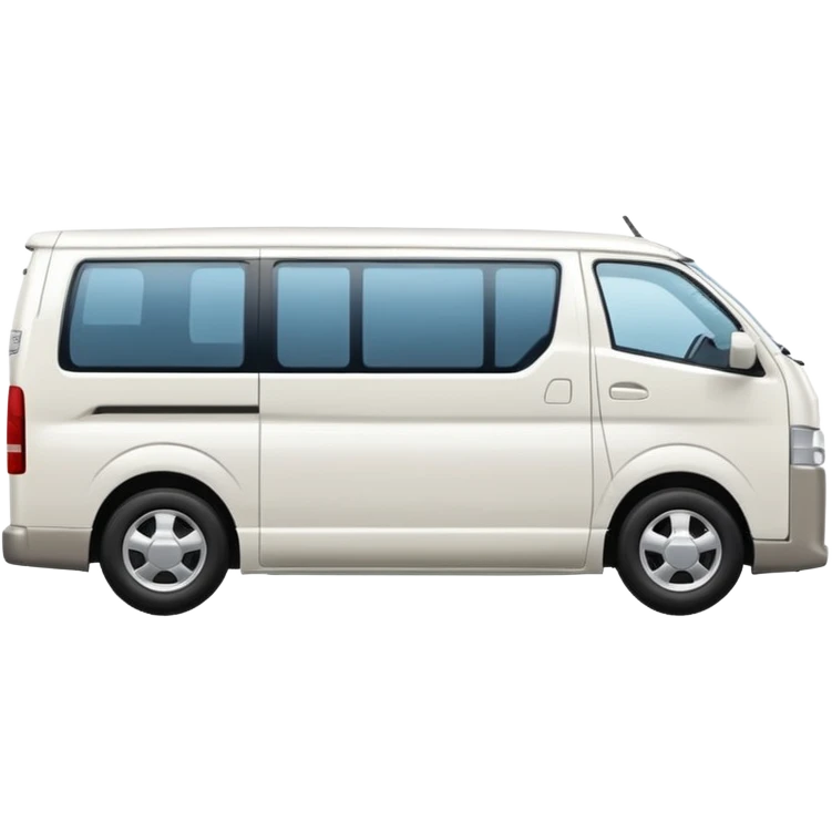 3D emoji of a Peruvian urban white toyota hiace emoji