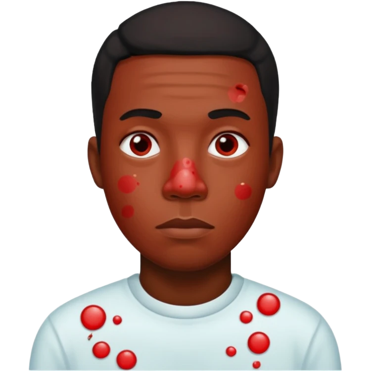 measles black man emoji
