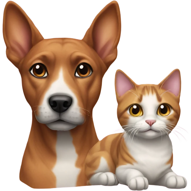 realistic indoor cat and dog emoji