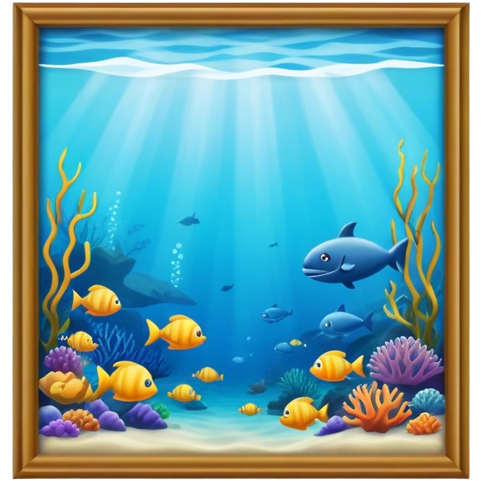 photo of an underwater scene background emoji
