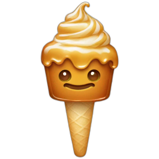 Glace à la caramel emoji