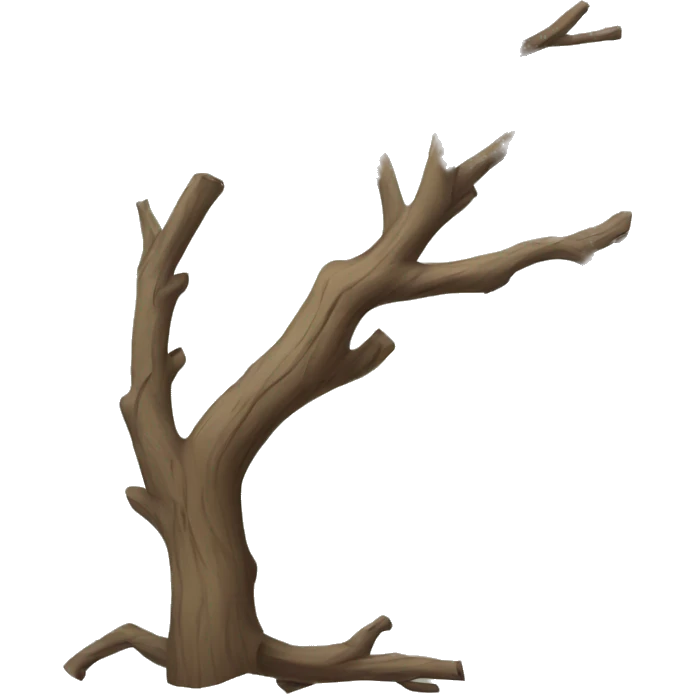 crooked branch without leaves emoji