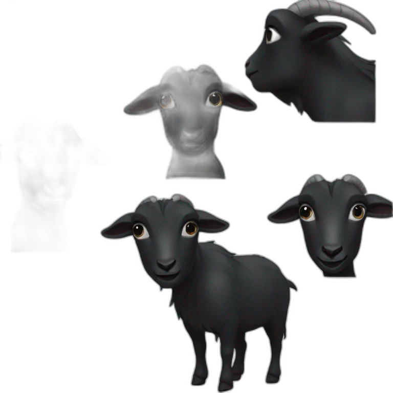 Facepalm black goat emoji