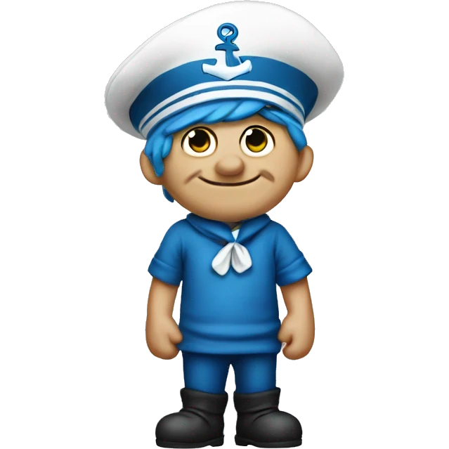 Sailor smurf emoji