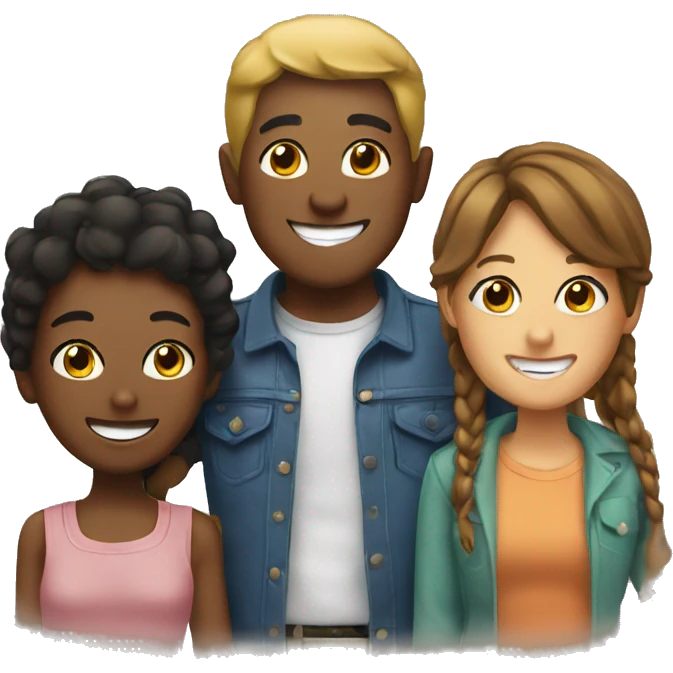 smiling indoors with friends emoji