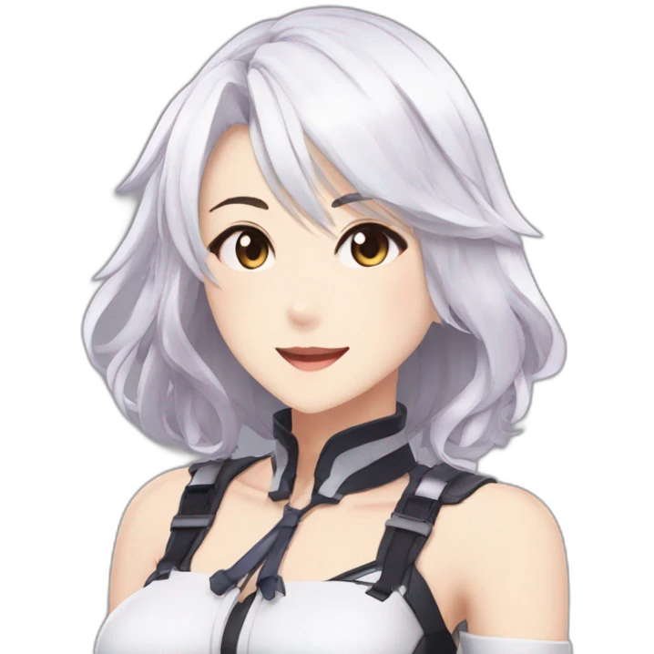 Honkai impact 3rd kiana kaslana white hair emoji