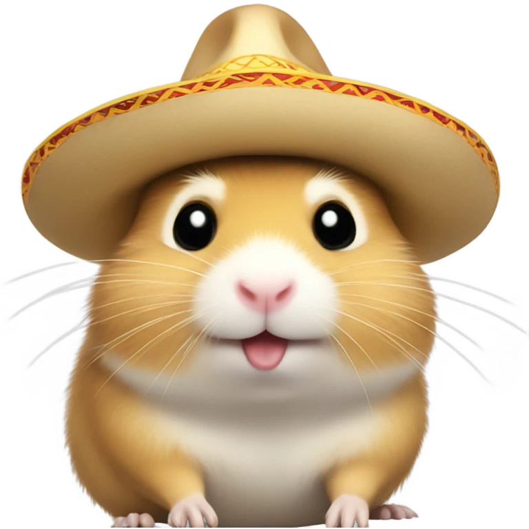 Beige hamster with sombrero  emoji