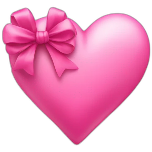 Pink heart with a bow  emoji