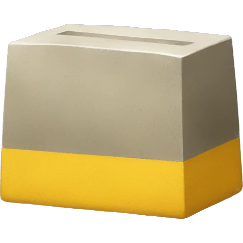 Long Yellow concrete parking block emoji