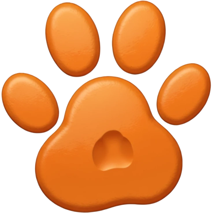 a light pastel orange pawprint emoji