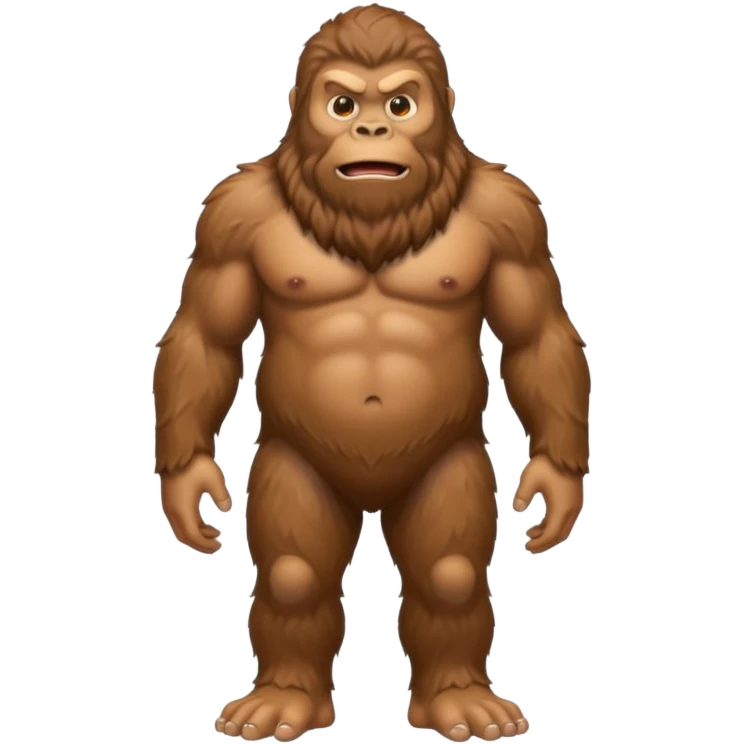Create a scary full bodied emoji of Bigfoot emoji