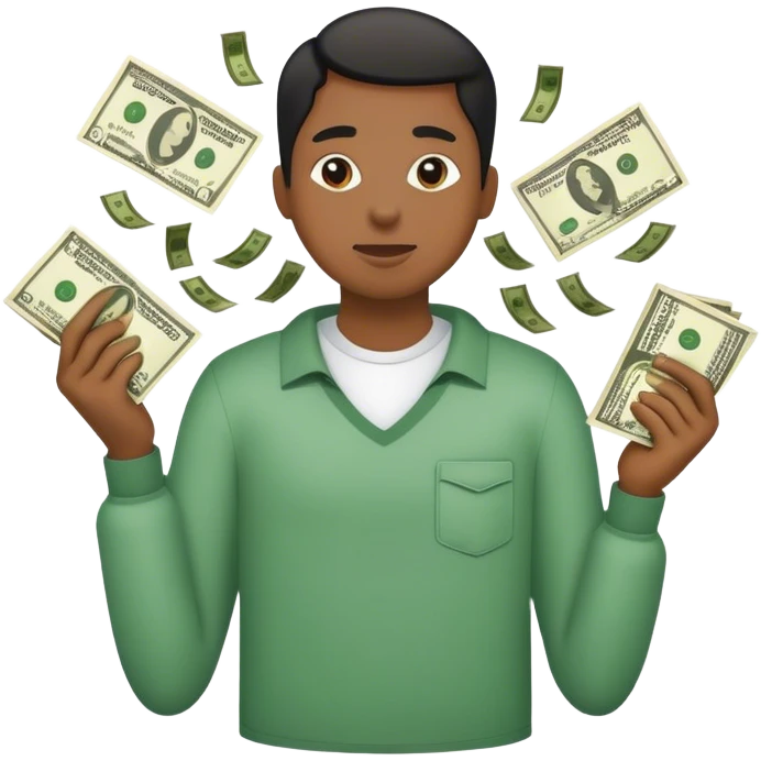 Thief with money spilling emoji