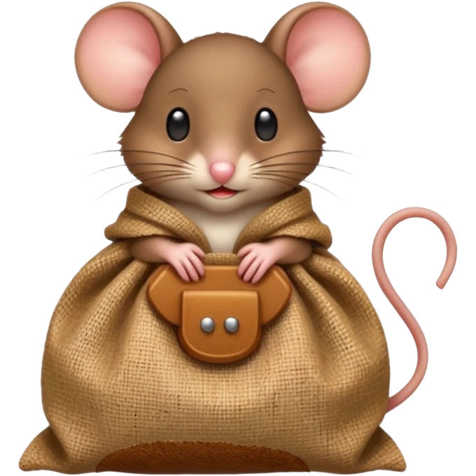 a mouse with a bag emoji