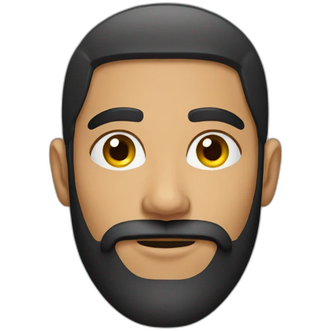 young Arab man with a thick beard emoji