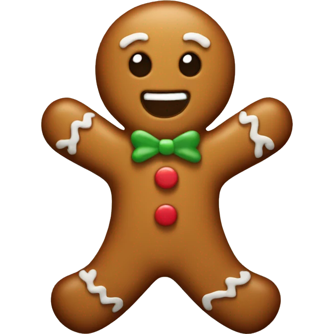 Gingerbread man emoji