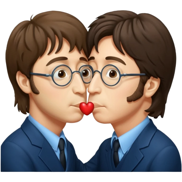 john lennon and paul mccartney kissing emoji