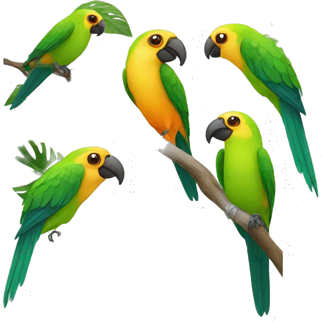 tropical birds emoji