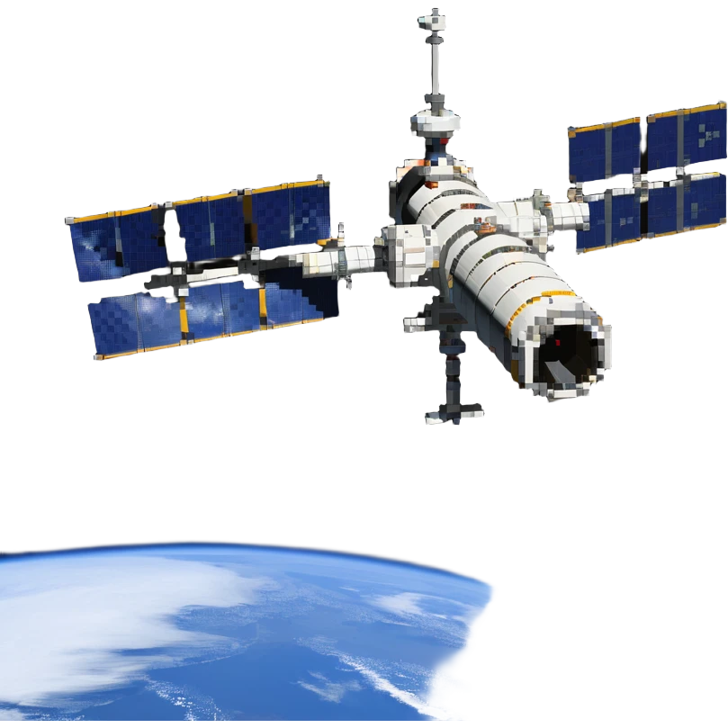 Tiangong orbital station in orbit emoji