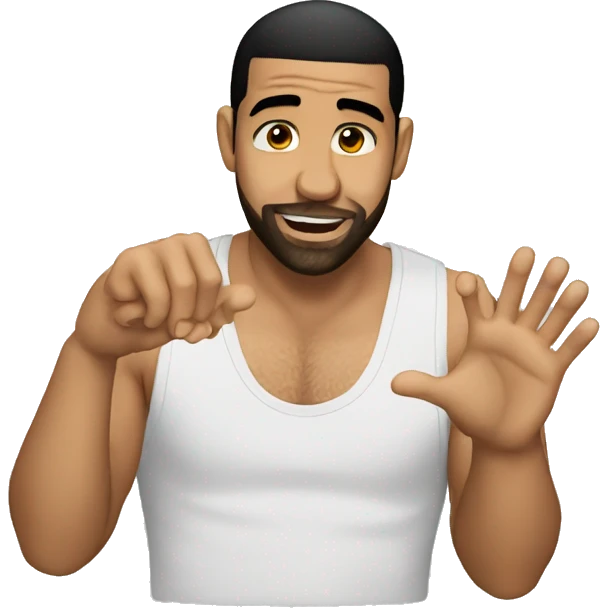 Drake stroking emoji