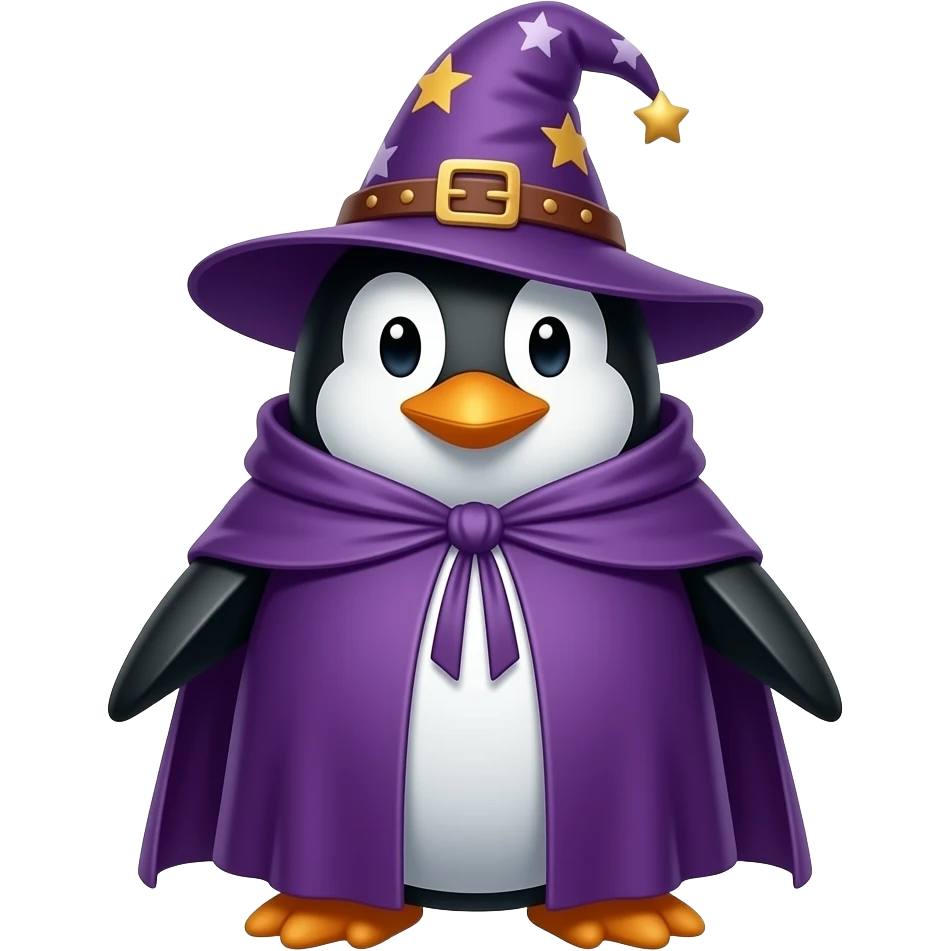 Penguin Wizard emoji