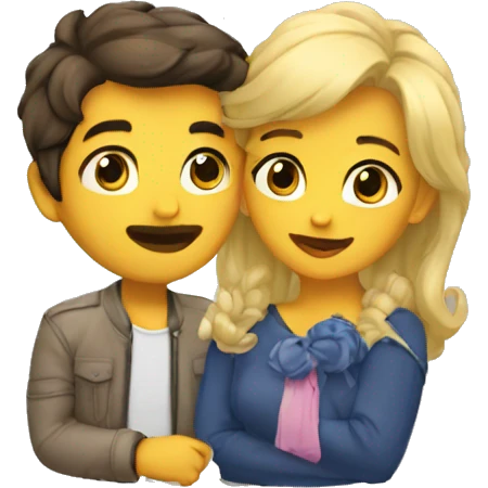 Beijando a namorada  emoji