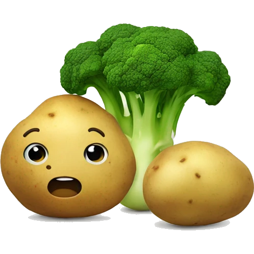 potato with broccoli  emoji