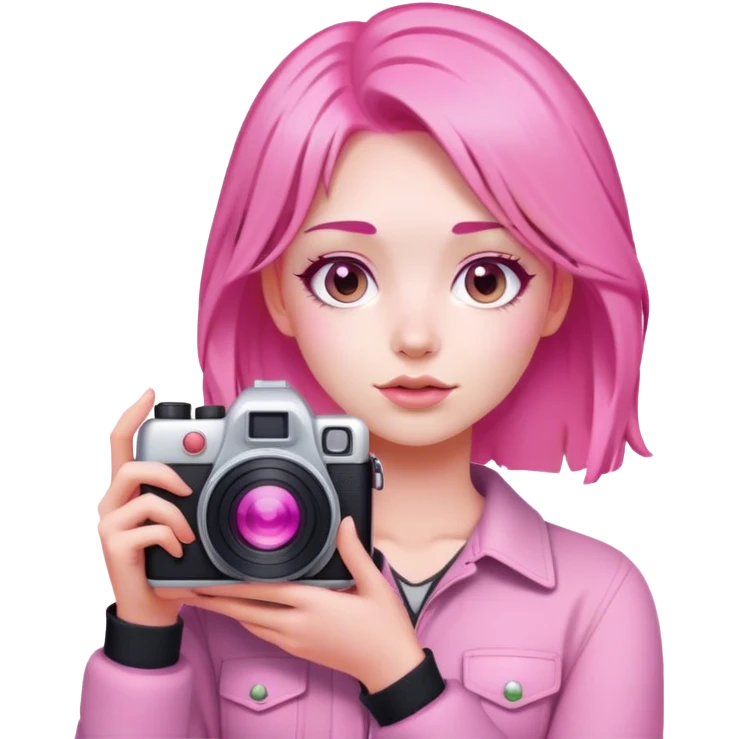 pink photographer light emoji