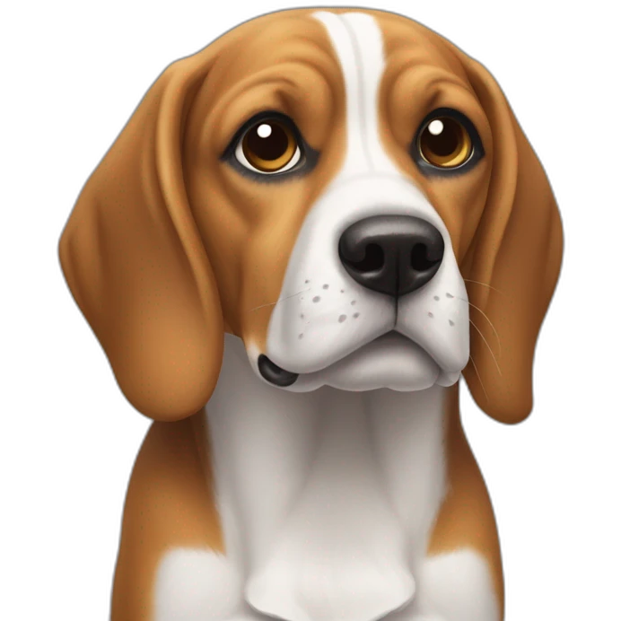 Dos perritos beagle uno negro y otro cafe emoji