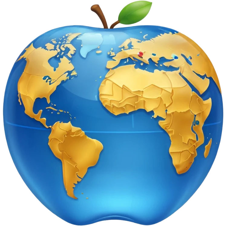globe with .com text emoji style Apple emoji