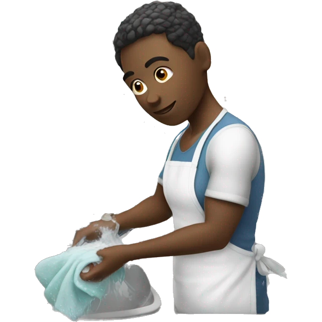 White person washing dishes emoji